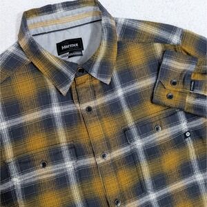 $80 Mens Sm Marmot Jasper Midweight Flannel LS Button Up Multicolor
